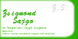 zsigmond sajgo business card